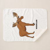 Couverture Sherpa Funny moose (Devant (Horizontal))