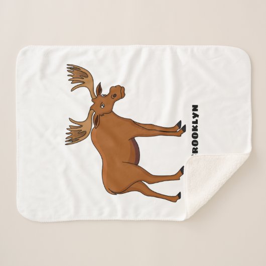 Couverture Sherpa Funny moose (Devant (Horizontal))