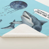 Couverture Sherpa Funny shark diver lunch time :nice bubbles bro (3/4)