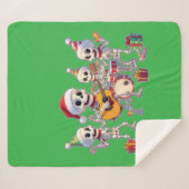 Couverture Sherpa Funny Skeleton Band Christmas & New Year – 3D Cart (Devant (Horizontal))