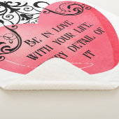 Couverture Sherpa Funny Valentine pink heart (3/4)