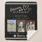 Couverture Sherpa Furever Dans Nos Coeurs Photo Mémorial Chien (Devant)