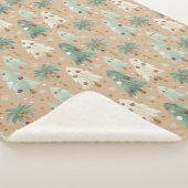 Couverture Sherpa Fusion de Noël Tropical Palm & Pine Tree (3/4)