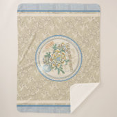 Couverture Sherpa G Bureau de création Fleece jaune Fleece Blanche (Devant)