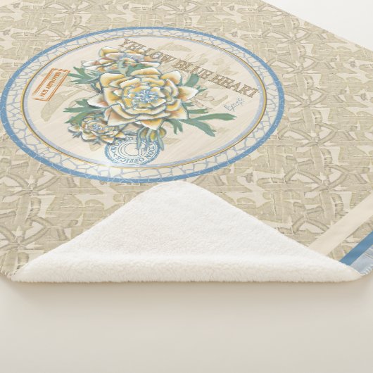 Couverture Sherpa G Bureau de création Fleece jaune Fleece Blanche (3/4)