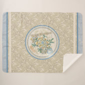 Couverture Sherpa G Bureau de création Fleece jaune Fleece Blanche (Devant (Horizontal))