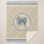 Couverture Sherpa G Bureau de création papillon Toece Blanket (Devant)