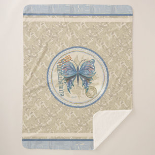 Couverture Sherpa G Bureau de création papillon Toece Blanket