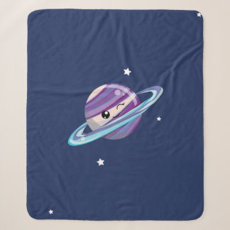 Couverture Sherpa Galaxie mignonne de Saturn de planète de l'espace