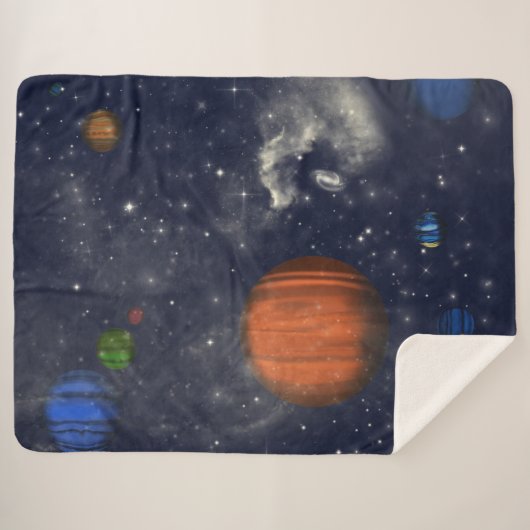 Couverture Sherpa Galaxies avec étoiles et planètes dans l'espace (Devant (Horizontal))
