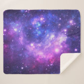 Couverture Sherpa Galaxy cosmos motif scrapbooking (Devant (Horizontal))