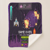 Couverture Sherpa Game over purple blanket (Devant)