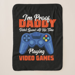 Couverture Sherpa Gamer Art All My Daddy Time Jouer à des jeux vidéo