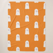 Couverture Sherpa Garçon fantôme mignon d'Halloween (Devant)