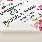 Couverture Sherpa Garde lune de miel florale personnalisée (3/4)