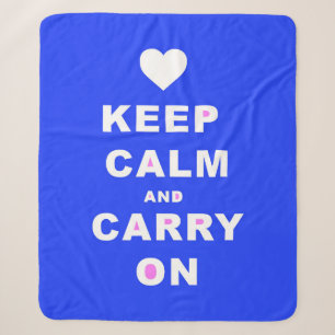 Couverture Sherpa GARDEZ CALME ET TRANSPORTEZ EN Bleu