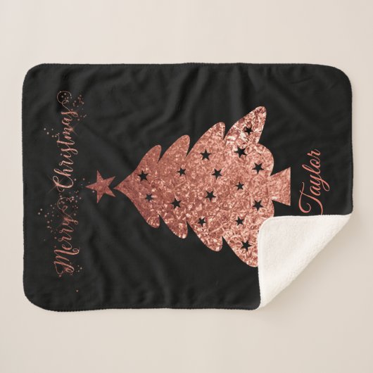 Couverture Sherpa Gardez l'arbre de Noël chaud (Devant (Horizontal))