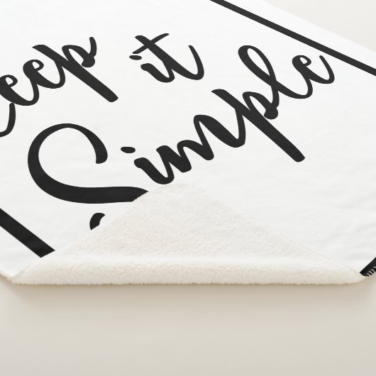 Couverture Sherpa Gardez-le simple (3/4)
