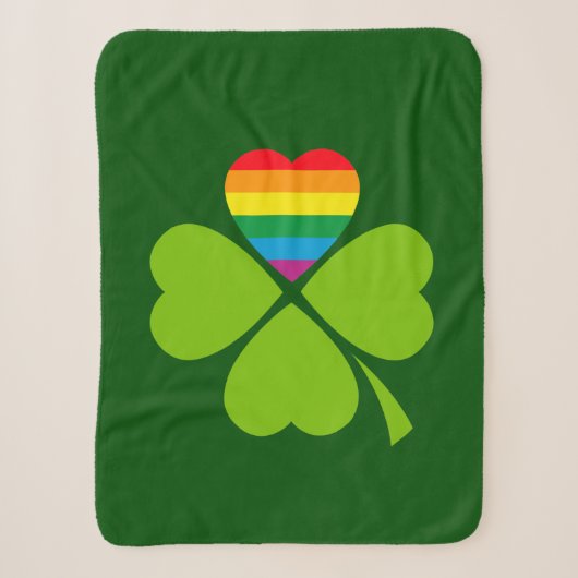 Couverture Sherpa Gay Lucky Clover (Devant)
