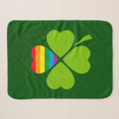 Couverture Sherpa Gay Lucky Clover (Devant (Horizontal))