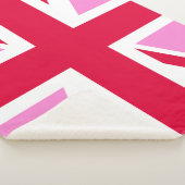 Couverture Sherpa GAY PRIDE britannique (Union Jack rose) (Drapeau b (3/4)