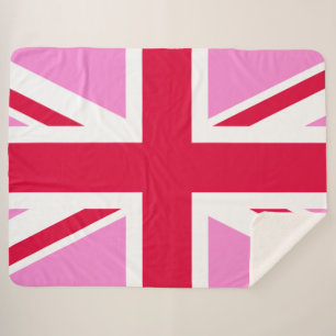 Couverture Sherpa GAY PRIDE britannique (Union Jack rose) (Drapeau b