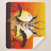 Couverture Sherpa Gazelle Antelope africaine animal sauvage (Devant)