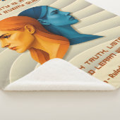 Couverture Sherpa Gemini Zodiac Sign Modern 3D Astrology Design (3/4)