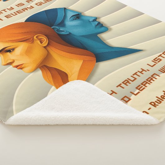 Couverture Sherpa Gemini Zodiac Sign Modern 3D Astrology Design (3/4)