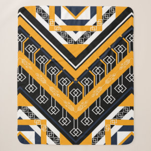 Couverture Sherpa Geometric ethnic oriental pattern traditional desi