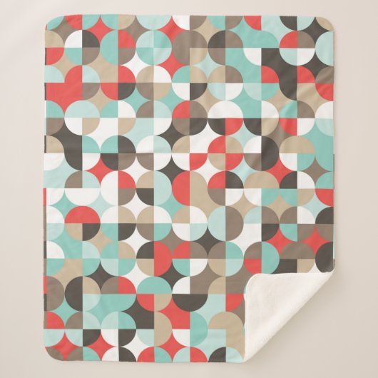 Couverture Sherpa Geometric pattern. Mosaic colorful background of g (Devant)