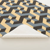 Couverture Sherpa geometric seamless tile with complex rotating cubi (3/4)