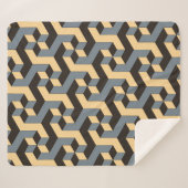 Couverture Sherpa geometric seamless tile with complex rotating cubi (Devant (Horizontal))