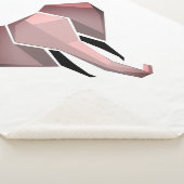 Couverture Sherpa Géométrie Tête d'éléphant (3/4)