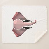 Couverture Sherpa Géométrie Tête d'éléphant (Devant (Horizontal))