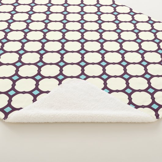 Couverture Sherpa Géométrique 007 neutre et bleu (3/4)