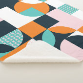 Couverture Sherpa Géométrique Abstraite : Effet 3D coloré. (3/4)