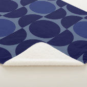 Couverture Sherpa Géométrique bleu rétro (3/4)
