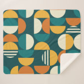 Couverture Sherpa Géométrique Du Milieu Du Siècle : Conception Rétro (Devant (Horizontal))
