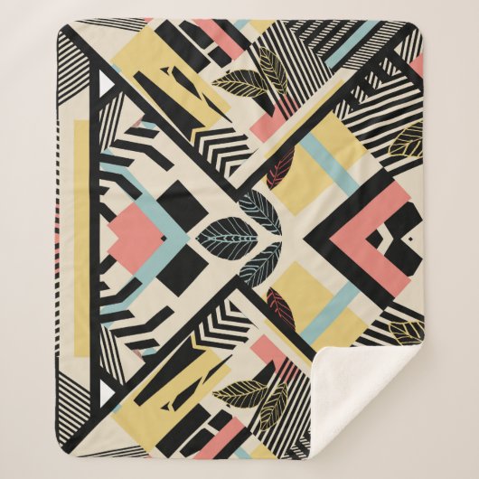 Couverture Sherpa Géométrique minimaliste : conception Motif (Devant)