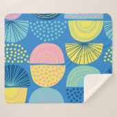 Couverture Sherpa Géométrique nordique : Arrière - plan Abstrait mod (Devant (Horizontal))