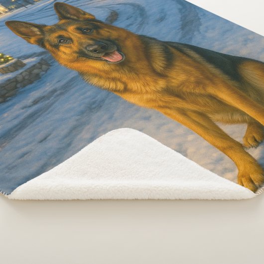 Couverture Sherpa German Shepherd Sherpa Blanket (3/4)