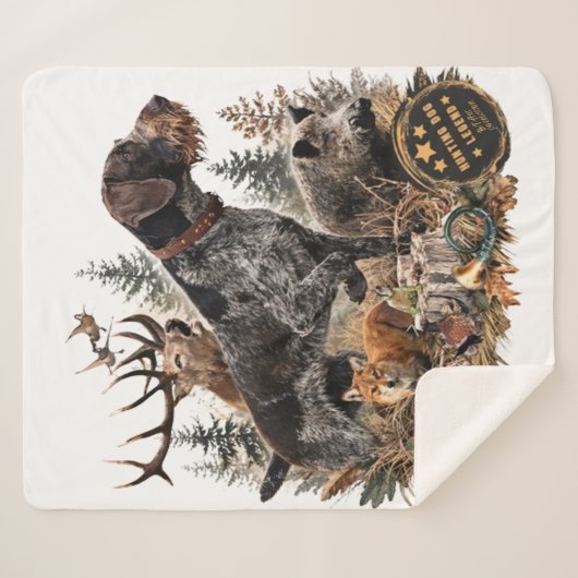 Couverture Sherpa German Wirehaired Pointer (Devant (Horizontal))