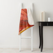 Couverture Sherpa Geste Vertical Abstrait en Rouge (En situation)