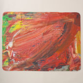 Couverture Sherpa Geste Vertical Abstrait en Rouge (Devant (Horizontal))