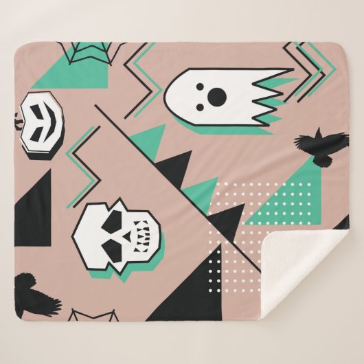 Couverture Sherpa Ghost motif, halloween thème sans couture motif av (Devant (Horizontal))