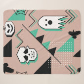 Couverture Sherpa Ghost pattern,halloween theme seamless pattern wit (Devant (Horizontal))