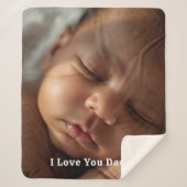 Couverture Sherpa Gift for New Daddy Sherpa Blankets Baby Photograph (Devant)