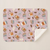 Couverture Sherpa Gilmore Girls | Luke's Diner Coffee Motif (Devant (Horizontal))