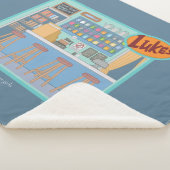 Couverture Sherpa Gilmore Girls | Luke's Diner Graphic (3/4)